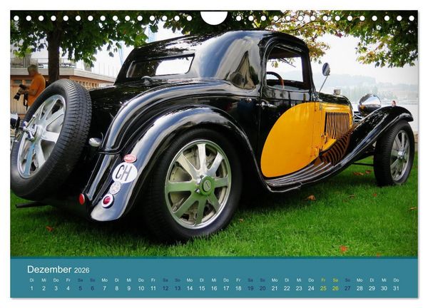 Produktbild: Bugatti - fahrende Kunstwerke (Wandkalender 2026 DIN A4 quer), CALVENDO Monatskalender