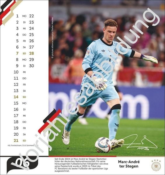 Produktbild: DFB M&auml;nner Postkartenkalender 2027