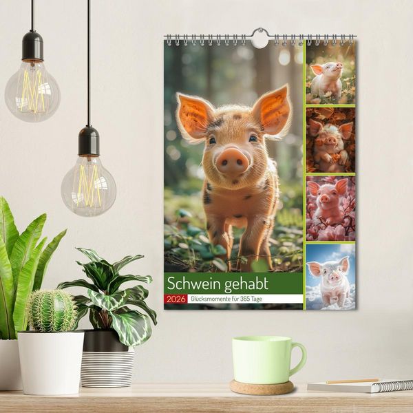 Produktbild: Schwein gehabt (Wandkalender 2026 DIN A4 hoch), CALVENDO Monatskalender