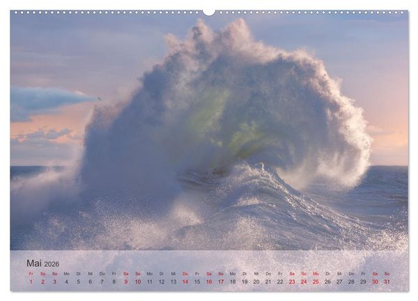 Produktbild: Wellen Konzert (hochwertiger Premium Wandkalender 2026 DIN A2 quer), Kunstdruck in Hochglanz