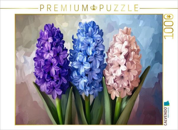 Produktbild: CALVENDO Puzzle Hyazinthen in drei Farben | 1000 Teile Lege-Gr&ouml;&szlig;e 64x48cm Foto-Puzzle f&uuml;r gl&uuml;ckliche Stunden