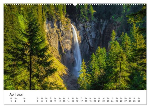 Produktbild: Wasserfallwelt Schweiz (hochwertiger Premium Wandkalender 2026 DIN A2 quer), Kunstdruck in Hochglanz