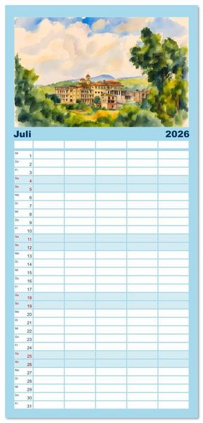 Produktbild: Familienplaner 2026 - Kretische Impressionen mit 5 Spalten (Wandkalender, 21 x 45 cm) CALVENDO