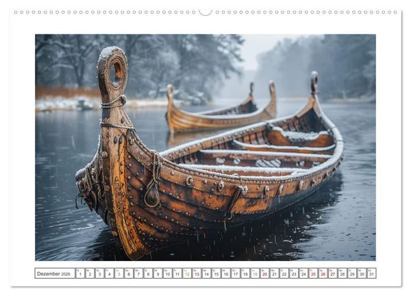 Produktbild: Die Abenteuer der Wikinger (hochwertiger Premium Wandkalender 2026 DIN A2 quer), Kunstdruck in Hochglanz