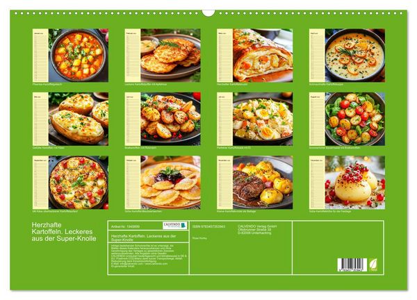 Produktbild: Herzhafte Kartoffeln. Leckeres aus der Super-Knolle (Wandkalender 2026 DIN A2 quer), CALVENDO Monatskalender