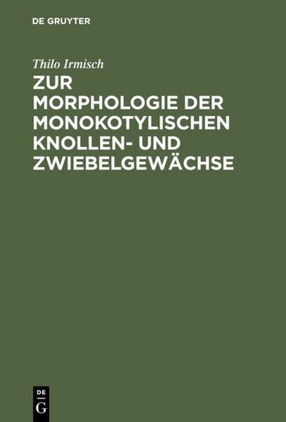Produktbild: Zur Morphologie der monokotylischen Knollen- und Zwiebelgew&auml;chse