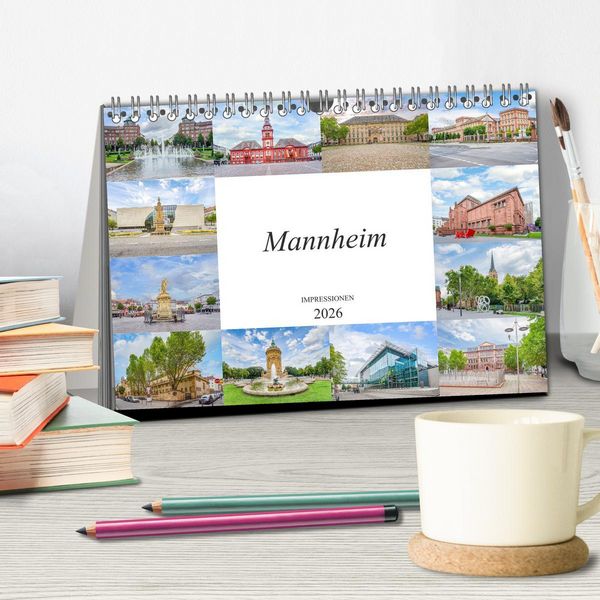 Produktbild: Mannheim Impressionen (Tischkalender 2026 DIN A5 quer), CALVENDO Monatskalender