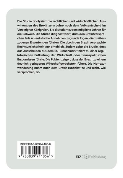 Produktbild: 10 Jahre Brexit: Erwartungen und Realit&auml;t &ndash; Lehren f&uuml;r die Schweiz?
