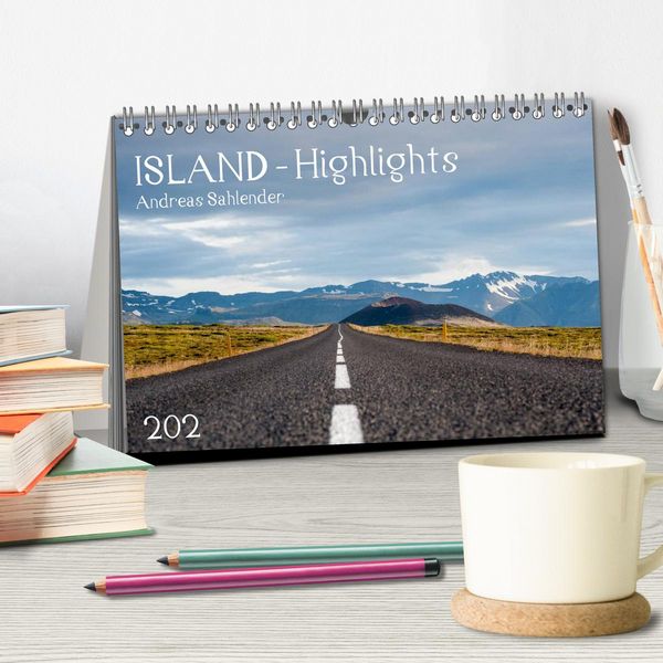 Produktbild: Island Highlights (Tischkalender 2026 DIN A5 quer), CALVENDO Monatskalender