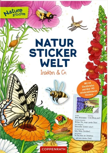 Natur-Stickerwelt - Insekten und Co., Gebundene Ausgabe von Ruby Warnecke, Coppenrath, 978-3-649-65231-1