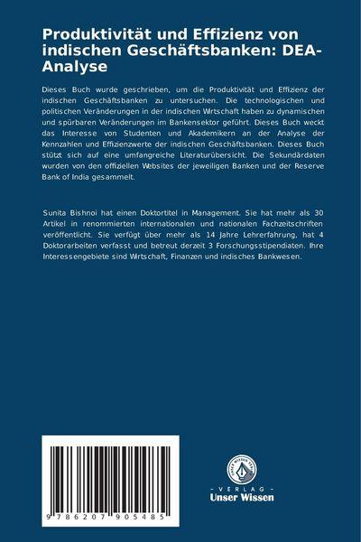 Produktbild: Produktivit&auml;t und Effizienz von indischen Gesch&auml;ftsbanken: DEA-Analyse