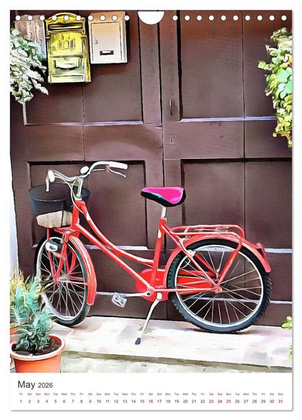 Produktbild: A Year Of Bicycles (Wall Calendar 2026 DIN A4 portrait), CALVENDO 12 Month Wall Calendar