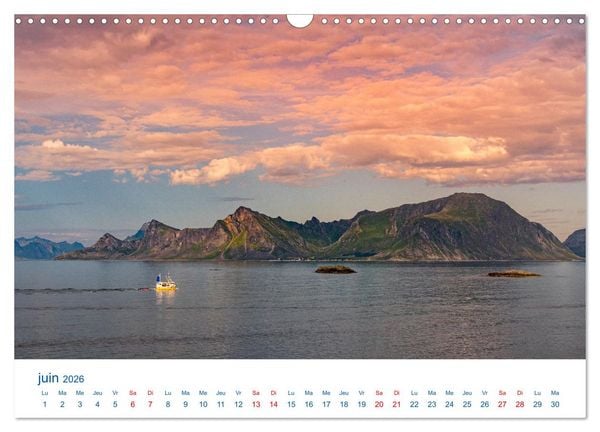 Produktbild: Un &eacute;t&eacute; aux Iles Lofoten (Calendrier mural 2026 DIN A3 vertical), CALVENDO calendrier mensuel