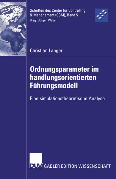 Produktbild: Ordnungsparameter im handlungsorientierten F&uuml;hrungsmodell