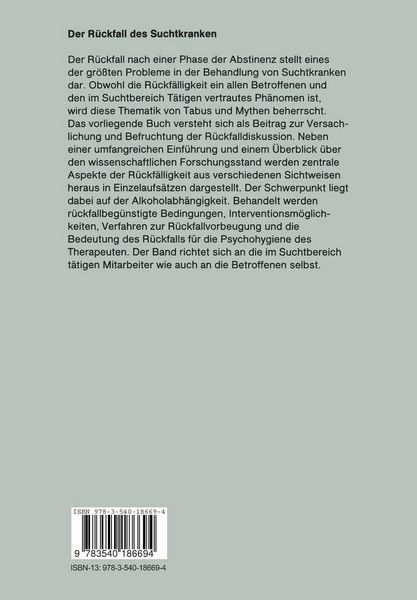 Produktbild: Der R&uuml;ckfall des Suchtkranken