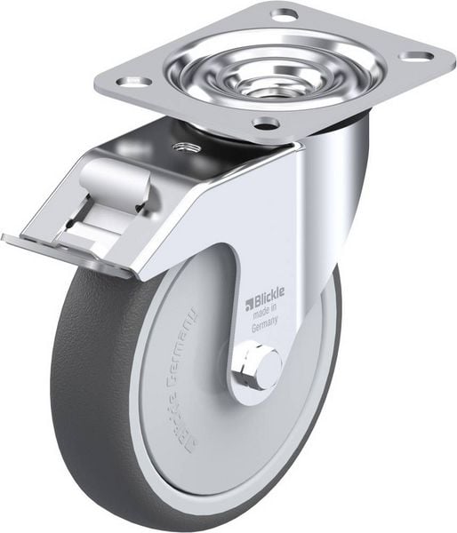 Produktbild: Blickle 337907 LE-PTH 125K-FI Lenkrolle mit Feststeller Rad-Durchmesser: 125 mm Tragf&auml;higkeit (max.): 150 kg 1 St.