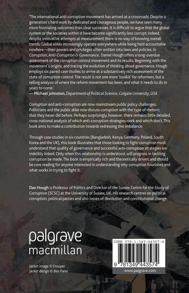 Produktbild: Corruption, Anti-Corruption and Governance