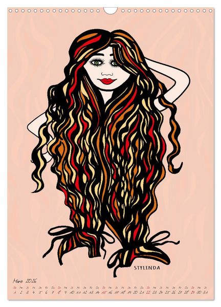 Produktbild: Die HAIRSTYLAS Trendfrisuren (Wandkalender 2026 DIN A3 hoch), CALVENDO Monatskalender