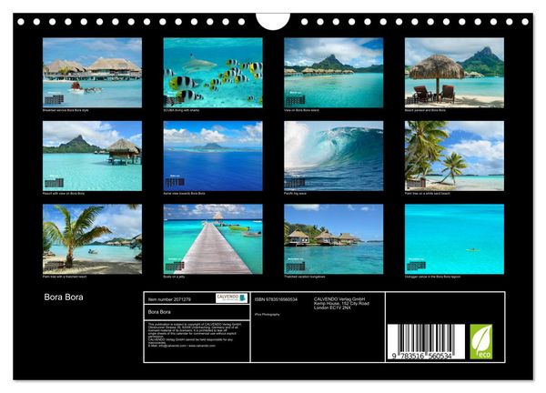 Produktbild: Bora Bora (Wall Calendar 2026 DIN A4 landscape), CALVENDO 12 Month Wall Calendar