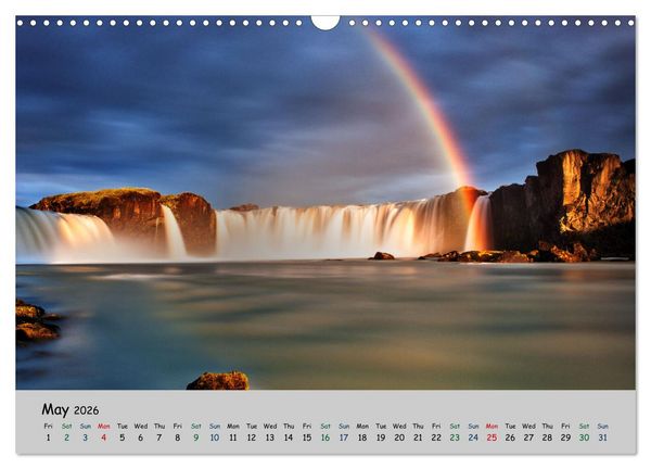Produktbild: Natural scenery of Iceland (Wall Calendar 2026 DIN A3 landscape), CALVENDO 12 Month Wall Calendar