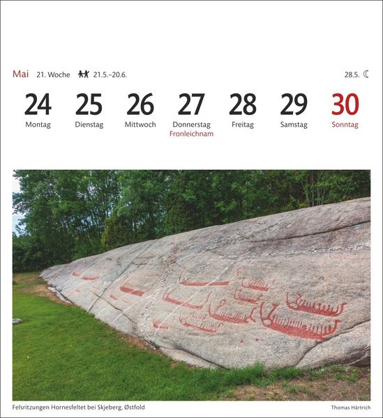 Produktbild: Norwegen Sehnsuchtskalender 2027 - Wochenkalender mit 53 Postkarten