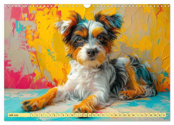 Produktbild: Tiere im Pop Art Kleid (Wandkalender 2026 DIN A3 quer), CALVENDO Monatskalender
