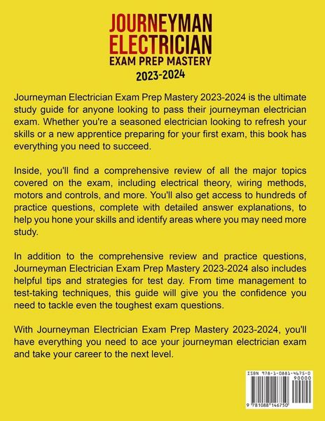 Produktbild: Journeyman Electrician Exam Prep Mastery 2023-2024