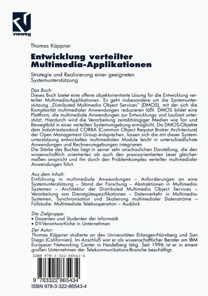 Produktbild: Entwicklung verteilter Multimedia-Applikationen