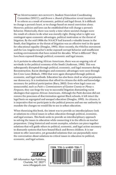 Produktbild: Economic, Political and Legal Solutions to Critical Issues in Urban Education and Implications for Teacher Preparation