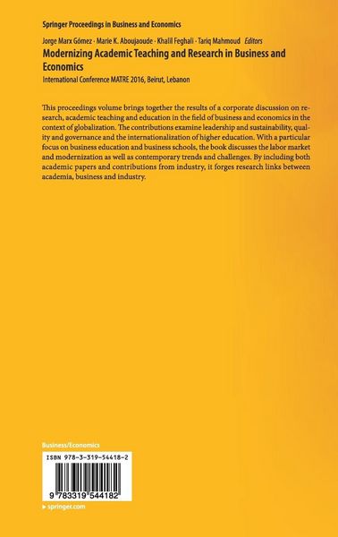 Produktbild: Modernizing Academic Teaching and Research in Business and Economics