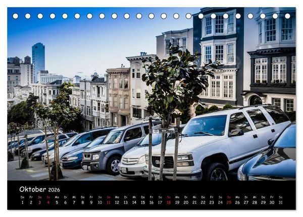Produktbild: San Francisco - street view (Tischkalender 2026 DIN A5 quer), CALVENDO Monatskalender