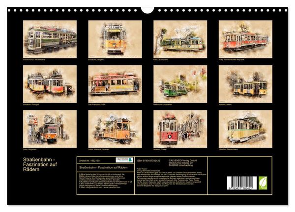 Produktbild: Stra&szlig;enbahn - Faszination auf R&auml;dern (Wandkalender 2026 DIN A3 quer), CALVENDO Monatskalender