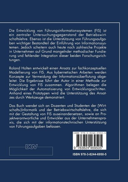 Produktbild: Entwicklung von F&uuml;hrungsinformationssystemen
