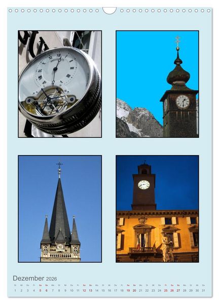 Produktbild: Uhr-Zeiten (Wandkalender 2026 DIN A3 hoch), CALVENDO Monatskalender