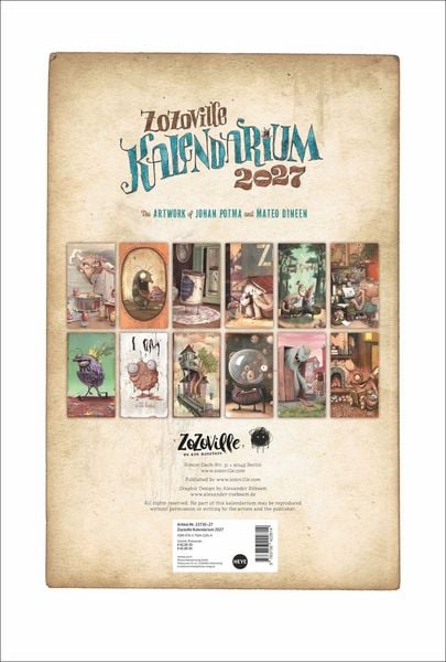 Produktbild: Zozoville Kalendarium 2027 - The Art of Mateo Dineen & Johan Potma