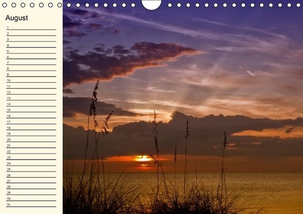 Produktbild: Immerw&auml;hrender Geburtstagskalender &ndash; Beautiful Sunsets (Wandkalender immerw&auml;hrend DIN A4 quer)