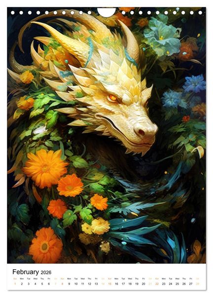 Produktbild: Mystical Drakes (Wall Calendar 2026 DIN A4 portrait), CALVENDO 12 Month Wall Calendar