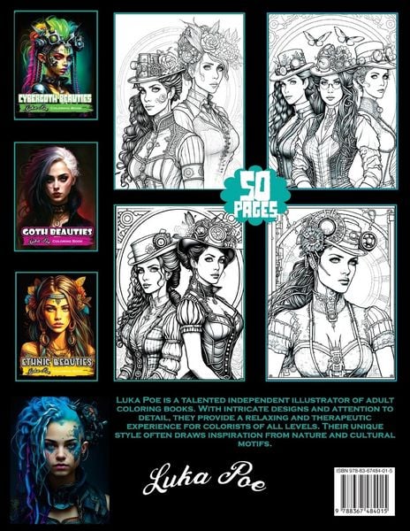 Produktbild: Coloring Book for Adults Steampunk