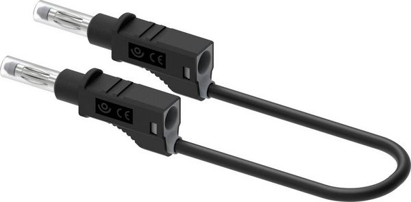 Produktbild: Electro PJP 2214/600V-CD1-50N Messleitung Bananenstecker 50cm Schwarz 1St.