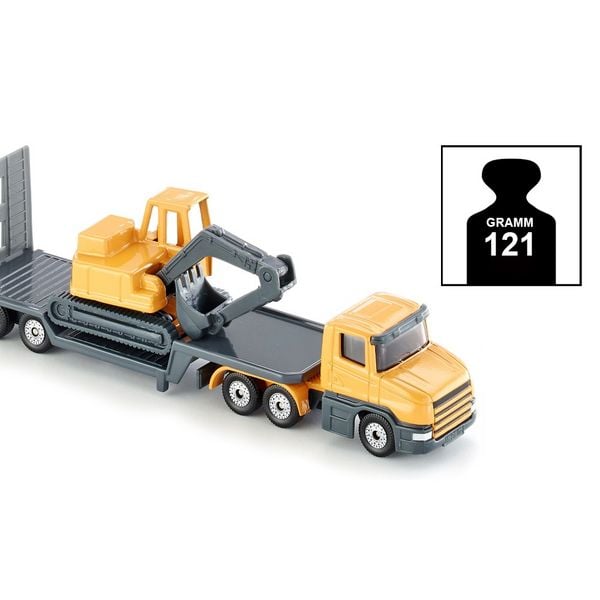 Produktbild: SIKU 1611 - Tieflader mit Bagger
