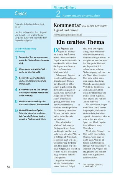 Texte analysieren und verfassen – Klasse 8-10 – Deutsch
