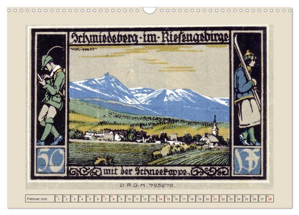 Produktbild: Gru&szlig; von der Schneekoppe (Wandkalender 2026 DIN A3 quer), CALVENDO Monatskalender