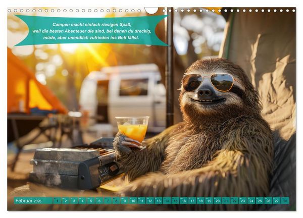 Produktbild: Der tierisch lustige Camping-Kalender (Wandkalender 2026 DIN A3 quer), CALVENDO Monatskalender