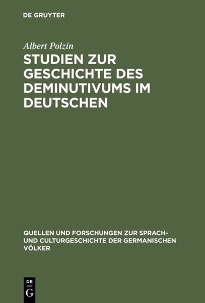 Produktbild: Studien zur Geschichte des Deminutivums im Deutschen