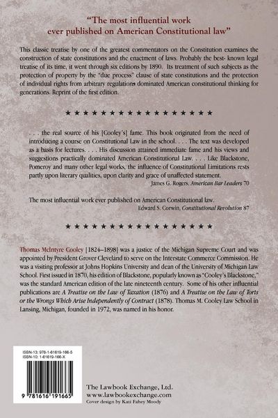 Produktbild: A Treatise on the Constitutional Limitations