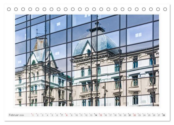 Produktbild: Spiegelnde Fassaden (Tischkalender 2026 DIN A5 quer), CALVENDO Monatskalender