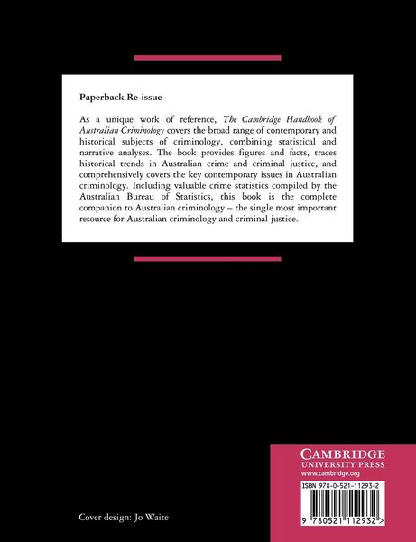 Produktbild: The Cambridge Handbook of Australian Criminology