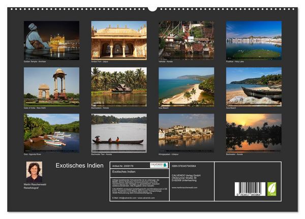 Produktbild: Exotisches Indien (hochwertiger Premium Wandkalender 2026 DIN A2 quer), Kunstdruck in Hochglanz