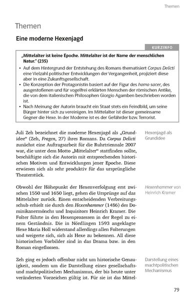 Produktbild: Lekt&uuml;rehilfen Juli Zeh, Corpus Delicti. Ein Prozess
