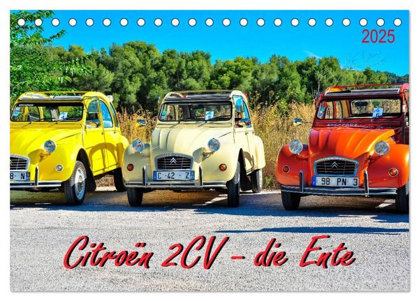 Produktbild: Citro&euml;n 2CV - die Ente (Tischkalender 2025 DIN A5 quer), CALVENDO Monatskalender